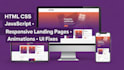 design HTML CSS javascript website landing page animation UI fixes frontend blog