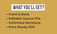 design professional and modern business card design, print ready guaranteed