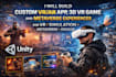 build custom vr or ar app 3d vr game for vr simulation metaverse oculus unity