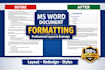 do microsoft word document formatting, ms layout and redesign professionally