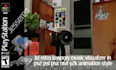 create 3d retro lowpoly music visualizer in ps2 ps1 psx n64 y2k animation style