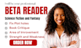 beta read plot holes and give chapter by chapter feedback on sci fi novel