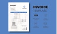 design professional invoice template, letterhead and receipt