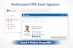 create a professional HTML email signature for gmail and outlook