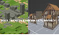 retro ps1 environment low poly 3d map pixel tileset map psx map roblox game map