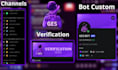 setup discord server with a custom bot included