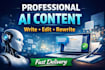 write and edit professional ai content