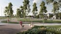 transform3d estate housing,streetscape design,master planning,aerial view render