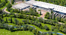 design industrial masterplan, render data center building, landscape site layout
