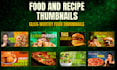 create high converting scrollstopping food and recipe youtube thumbnails