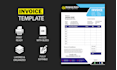 design professional invoice, receipt and fillable pdf template