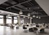 create photorealistic 3d render for modern industrial loft office and workspaces