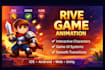 create advance interactive rive animation with state machines for saas and web