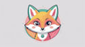 do unique kawaii fox logo 1 day