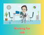 create a professional working woman character illustration