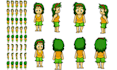 create a custom pokemon trainer sprite, sprite animation, pixel art character