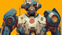 draw amazing character mecha robot illustration