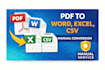 convert PDF to word, excel or CSV manually