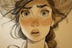 draw a fictional character in disney sketch style