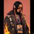create realistic scifi, cyberpunk characters art