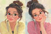 design a disney cartoon portrait