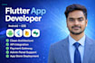 develop modern flutter app with firebase, api integration