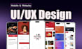 create wesbsite and mobile app, landing page
