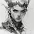 fantasy character sketch in unique style