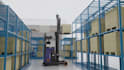 create 3d industrial robotic warehouse animation, 3d factory walkthrough video