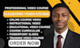 create elearning video course, training course, explainer video, ppt voiceover