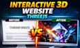 create an interactive 3d hero section for your website using threejs