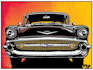 create a classic car pop art roy lichtenstein style