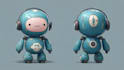 design cute robot character or mascot