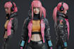 make cyberpunk character art