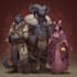 do group party character art, dnd party