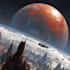 create high quality space art and futuristic space scenes