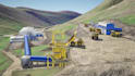 do 3d industrial animation mining rock grinding crushing plant heavy machinery