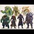create a fantasy dnd party and scifi monster design character