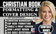format christian ebook manuscript devotional cover design for KDP publishing