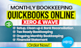 setup, clean up, accounting and bookkeeping using quickbooks online, xero, wave