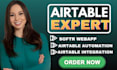 setup airtable database, airtable automation, integrate softr webapp, crm expert