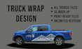 design pickup truck wrap design or any vehicle wrap design, truck wrap design
