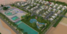 model 3d gated community,housing development,real estate design,site plan layout