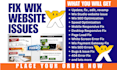 fix wix website bugs wix responsiveness wix studio mobile errors wix seo issues