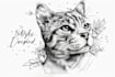 do stunning pet tattoo design in line art