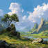 design a conceptual fantasy landscape