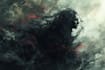create dark art, metal, gothic illustration