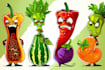 creat a unique fruit and vegetable character, logo, mascot