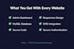 build custom PHP laravel website with admin panel, mysql database and cms
