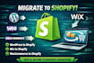 copy clone migrate wix squarespace weebly wordpress website to shopify migration